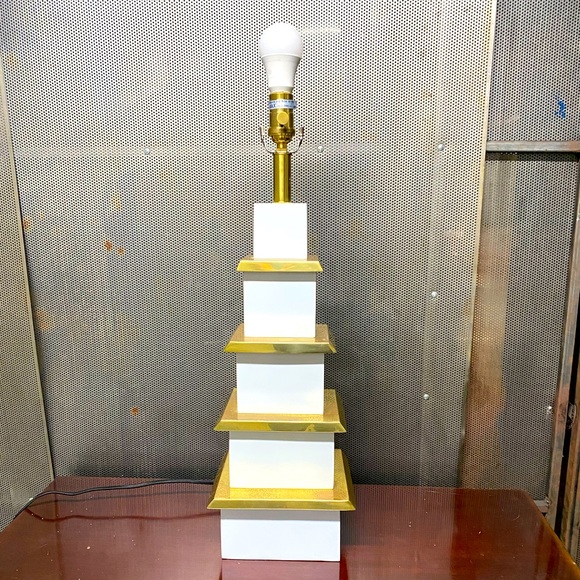 Jonathan Adler Totem Hollywood Regency Totem Brass Desk Lamp - Picture 1 of 5